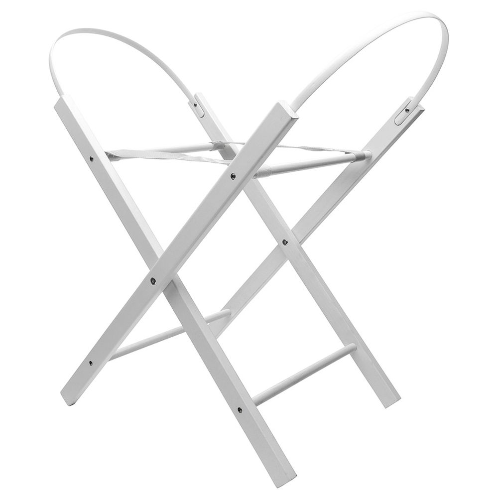 Kinder Valley White Waffle Palm Moses Basket with Stand