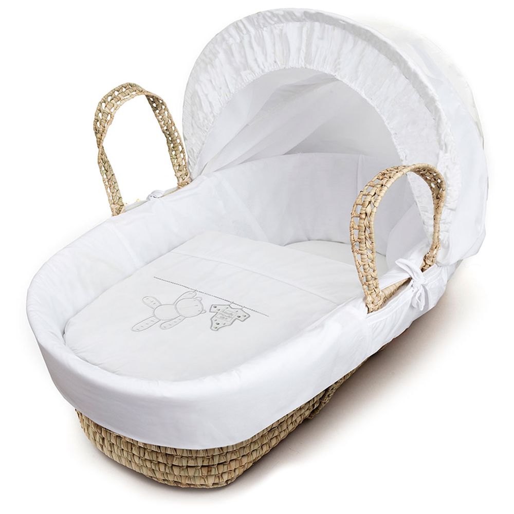 Kinder Valley Teddy Wash Day Palm Moses Basket with Stand