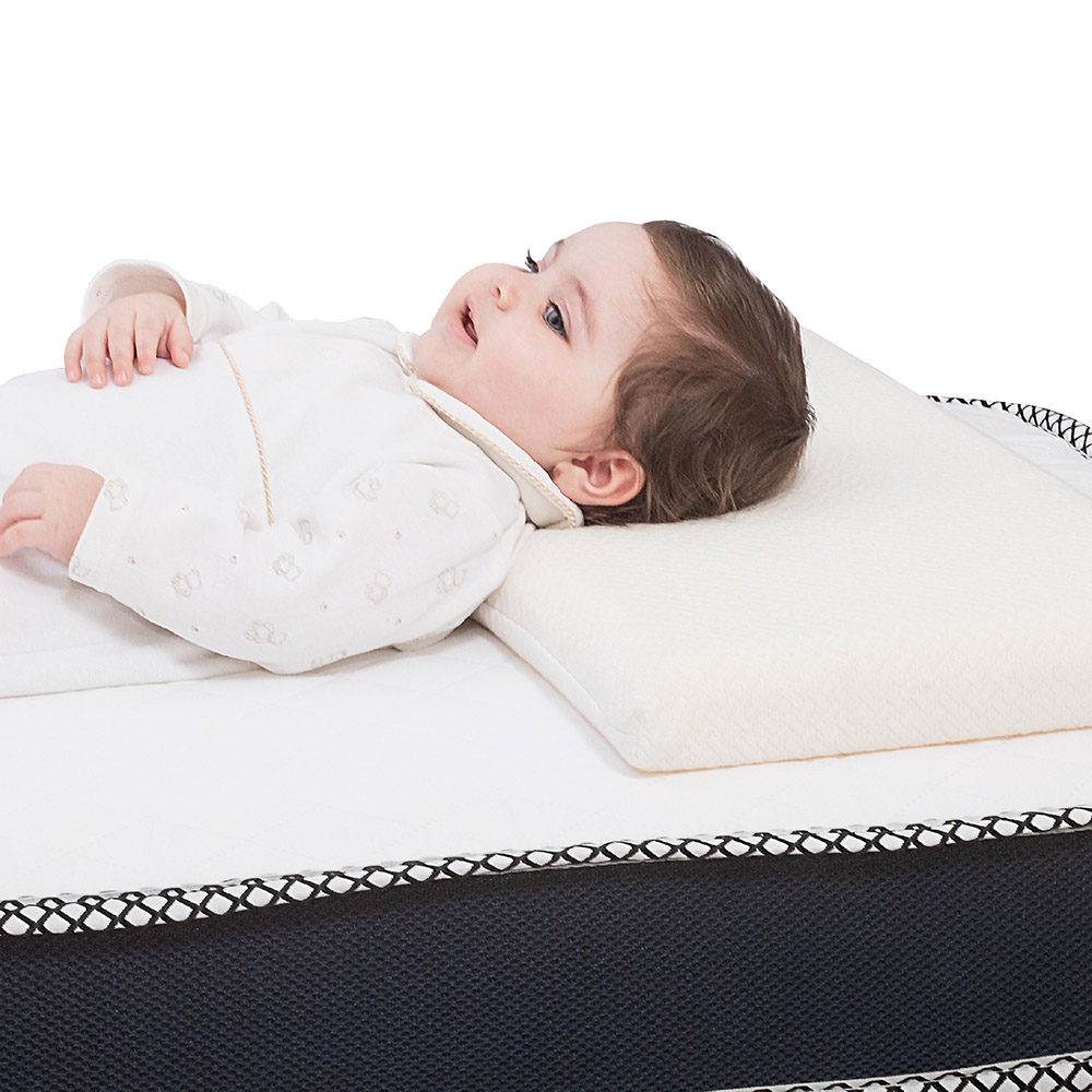 Moon - Kids Mattress - 133x70x10 cm With Organic Bed Bumper - White
