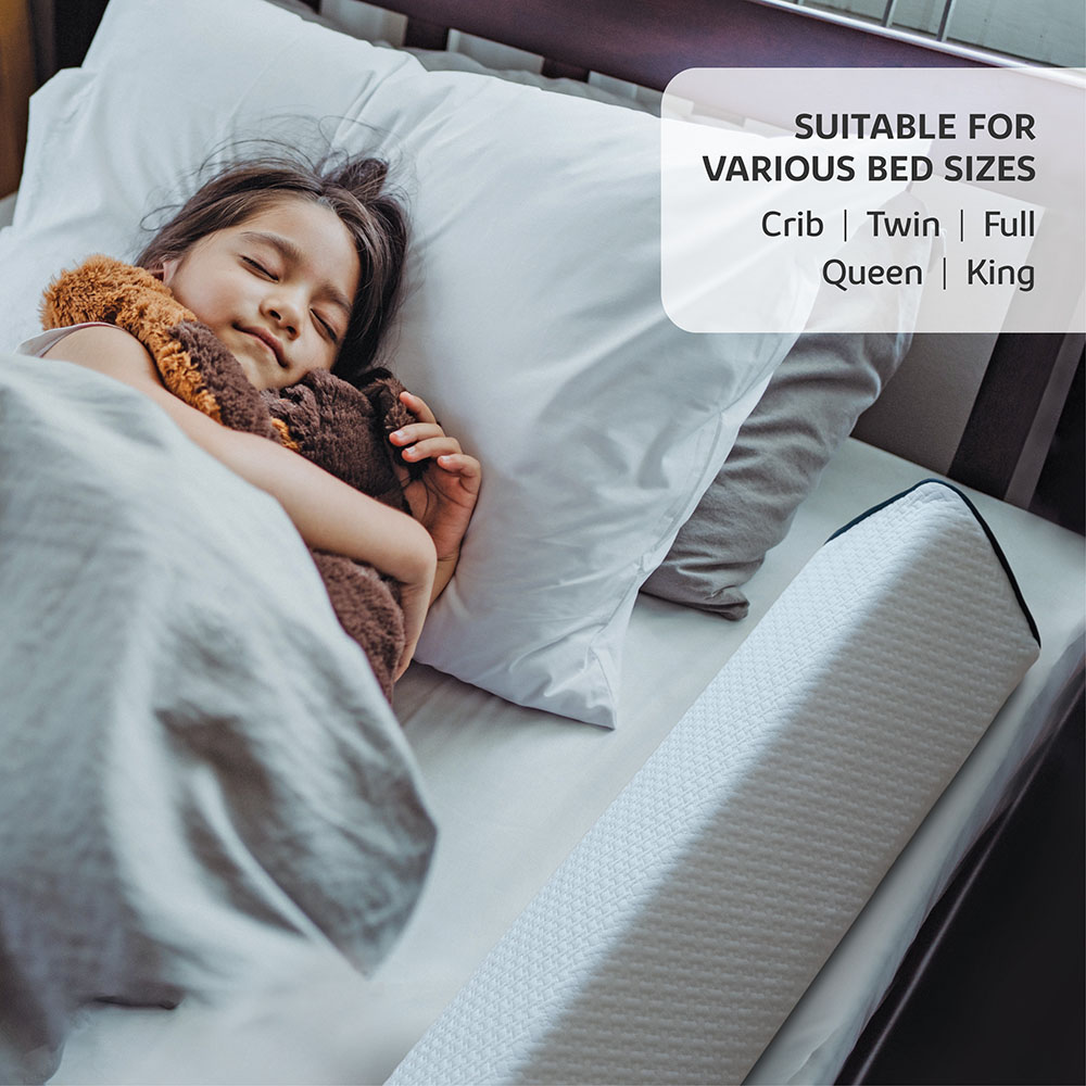 Moon - Kids Mattress - 133x70x10 cm With Organic Bed Bumper - White