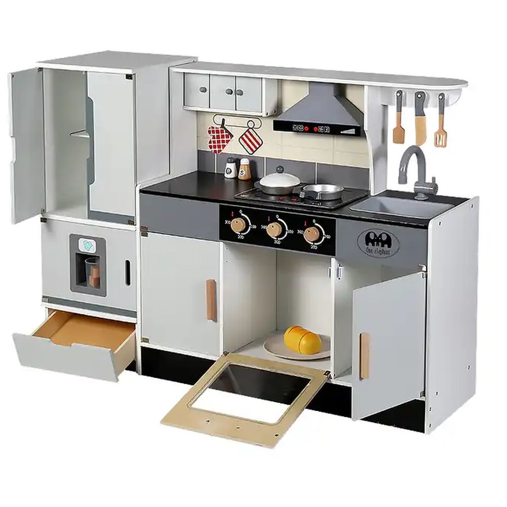 Little Angel Kids Wooden Toy Kitchen Play Set