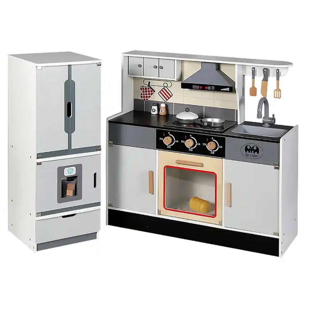 Little Angel Kids Wooden Toy Kitchen Play Set