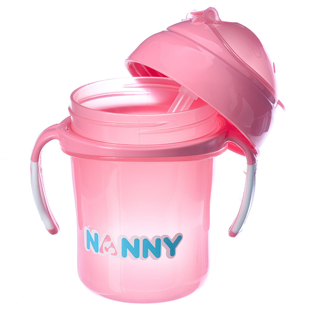 Uniq Kidz - Baby Training Sippy Cup With Straw & Handle - Pink