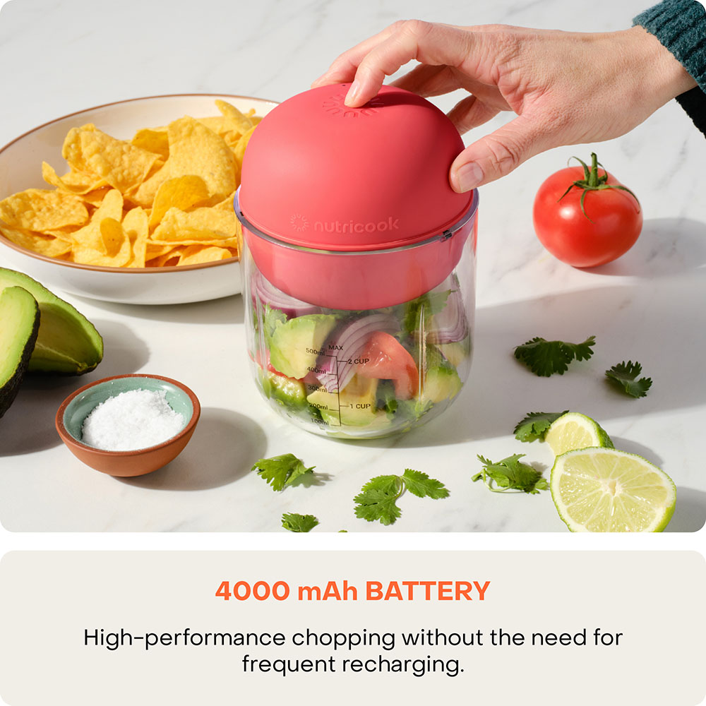 Nutricook - Choppi Cordless Rechargeable Chopper - Red