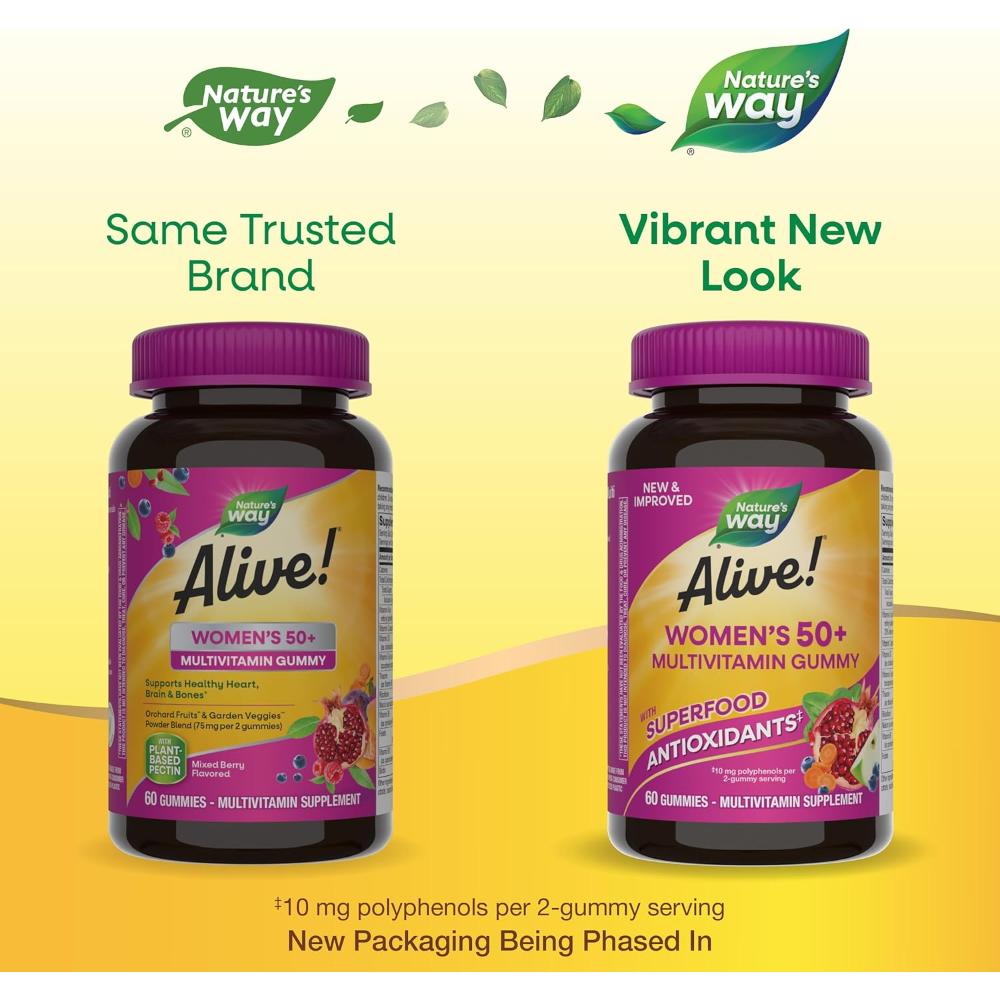 Nature's Way - Alive Women's 50+ Gummy Vitamin 60 Count