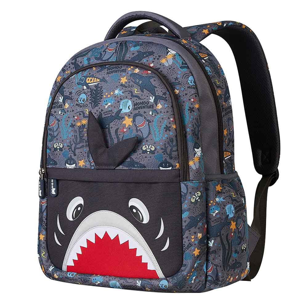 Nohoo - Shark School Backpack - Grey - 16-Inch/41cm