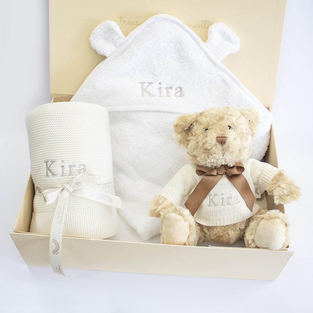 The Baby Gifting Company - Welcome Little One Gift Set - Ivory - 3 Pcs