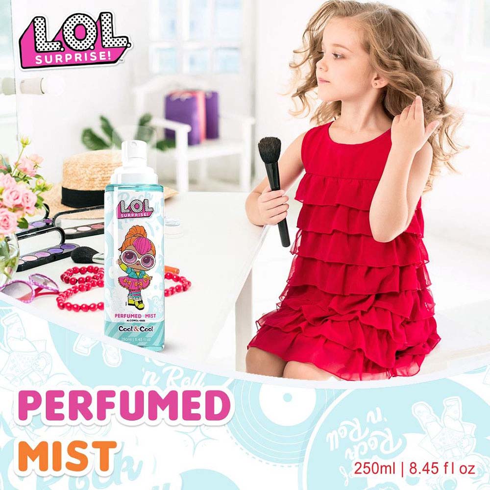 Cool & Cool - LOL Surprise Neon QT Alcohol Free Kids Perfumed Mist - 250ml