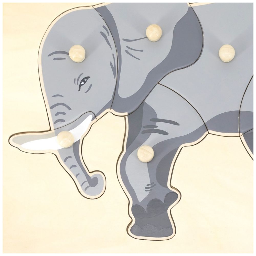 Viga - Elephant Knob Puzzle Wooden Toy - 8pcs