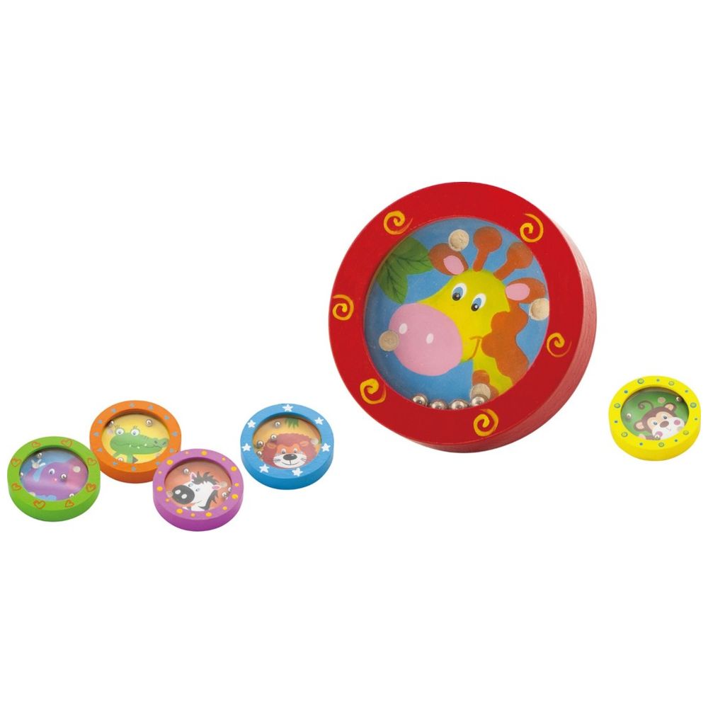Viga - Wild Animals Ball-in-a-Maze Puzzle - 1pc