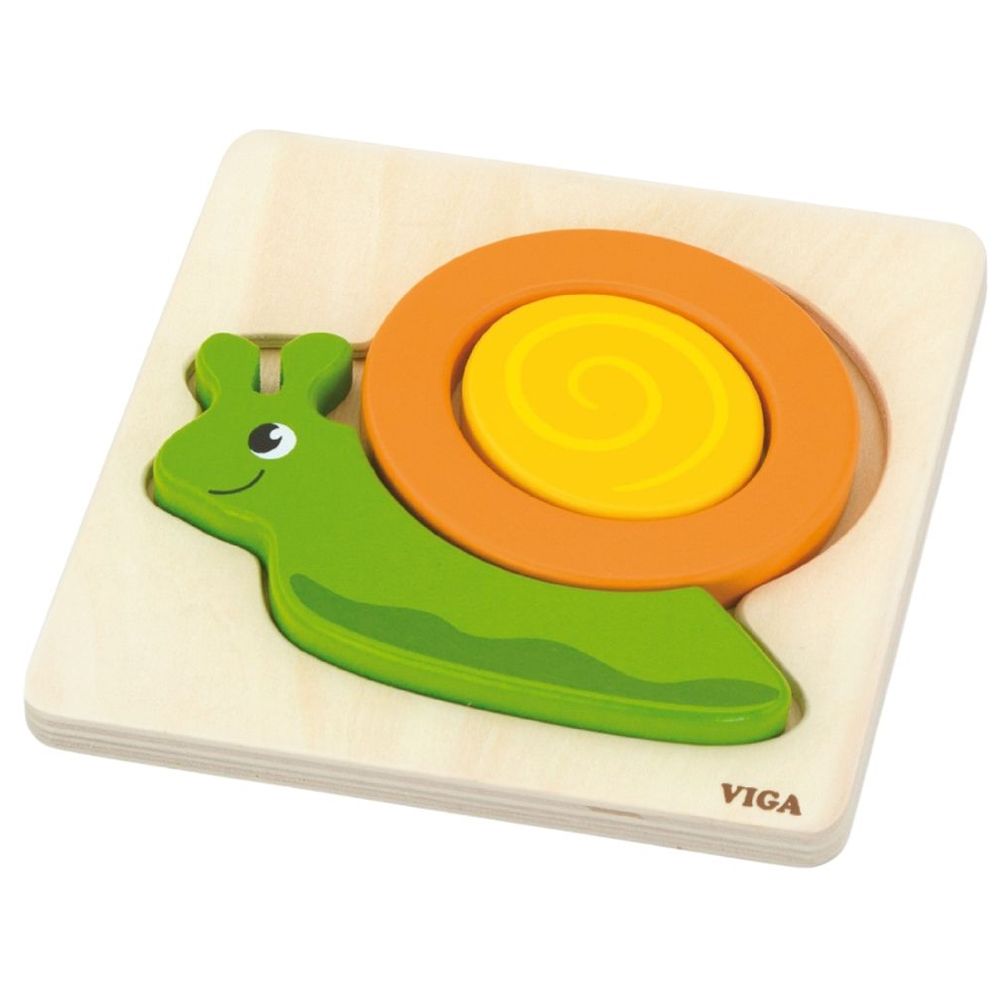 Viga - Snail Block Puzzle - 4pcs - Montessori Toy