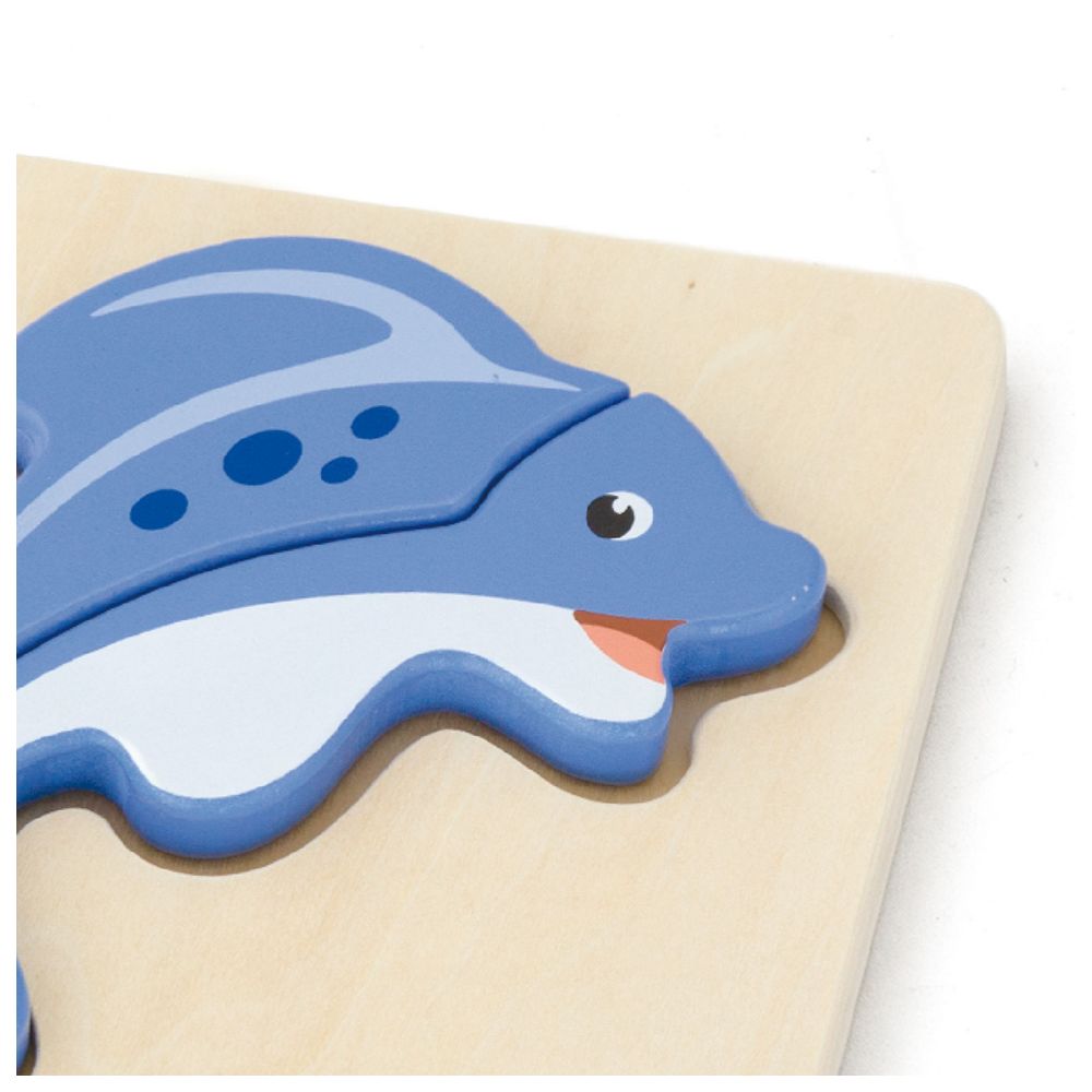 Viga - Fish Block Puzzle - 3pcs - Wooden Educational Toy