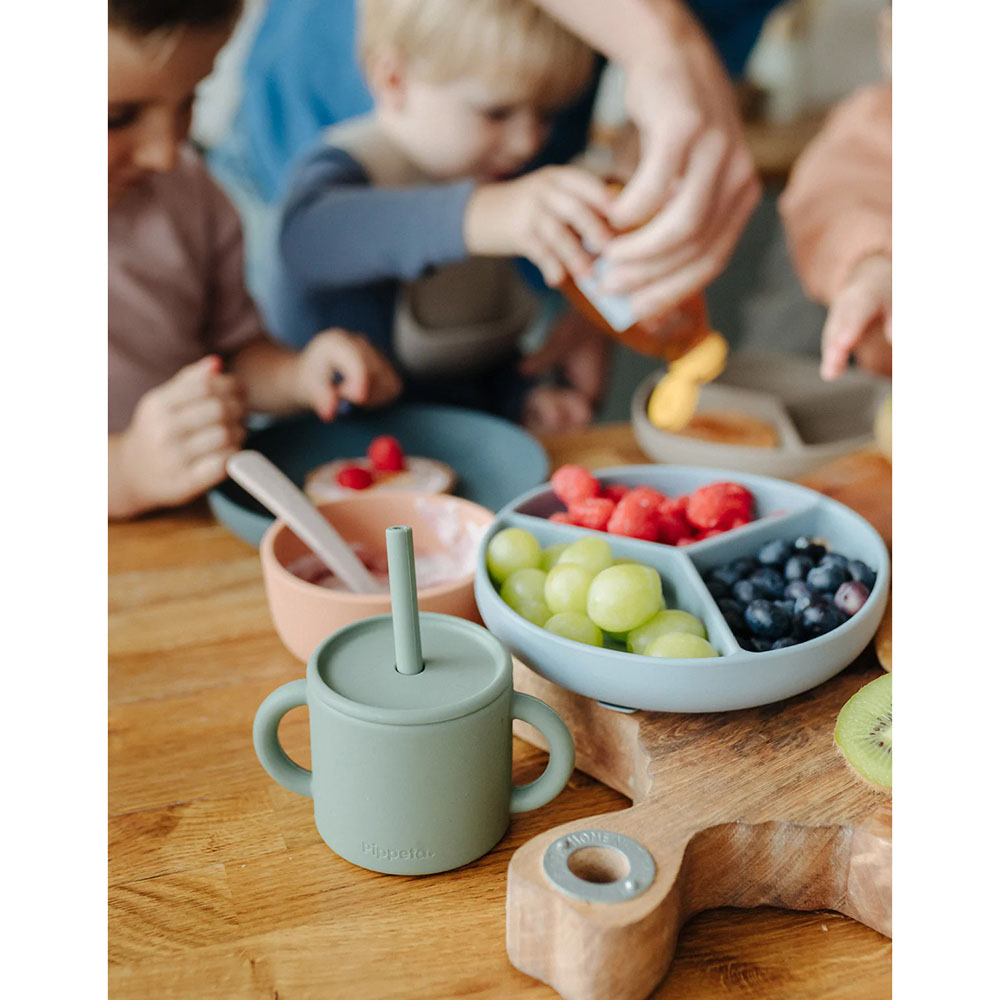 Pippeta - Silicone Cup & Straw - Ash Rose - 180ml