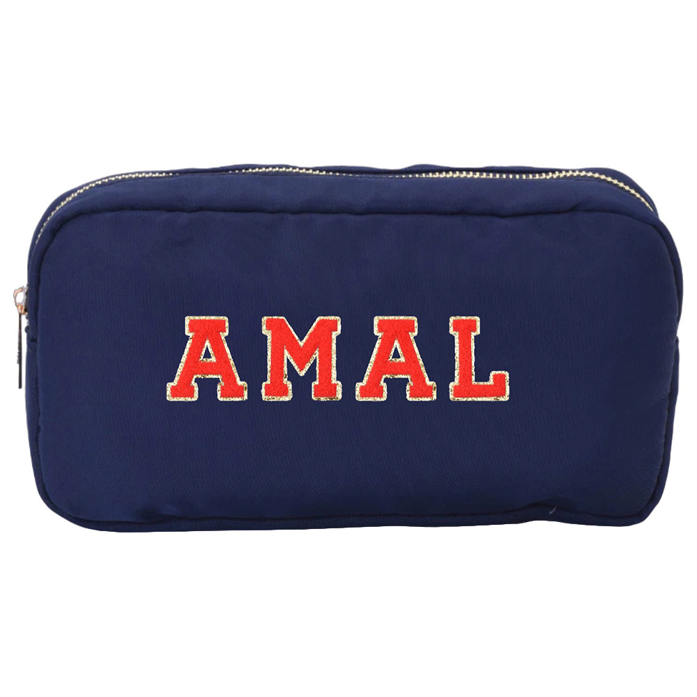 The Happy Tribe - Personalized Small Pouch - Navy 