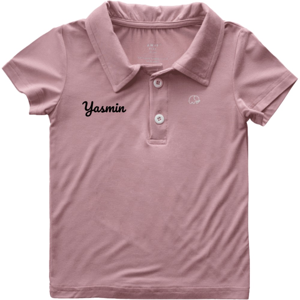 Anvi Baby - Personalized Short Sleeves Polo T-Shirt - Lilac_4T