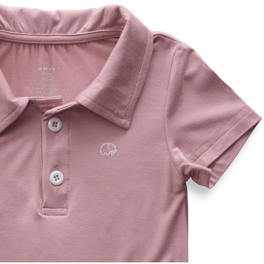 Anvi Baby - Personalized Short Sleeves Polo T-Shirt - Lilac_4T