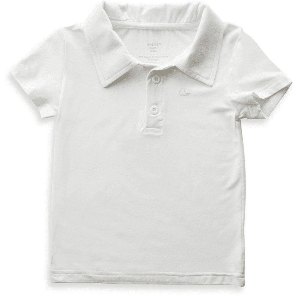 Anvi Baby - Personalized Kids Short Sleeves Polo T-Shirt - White_3T