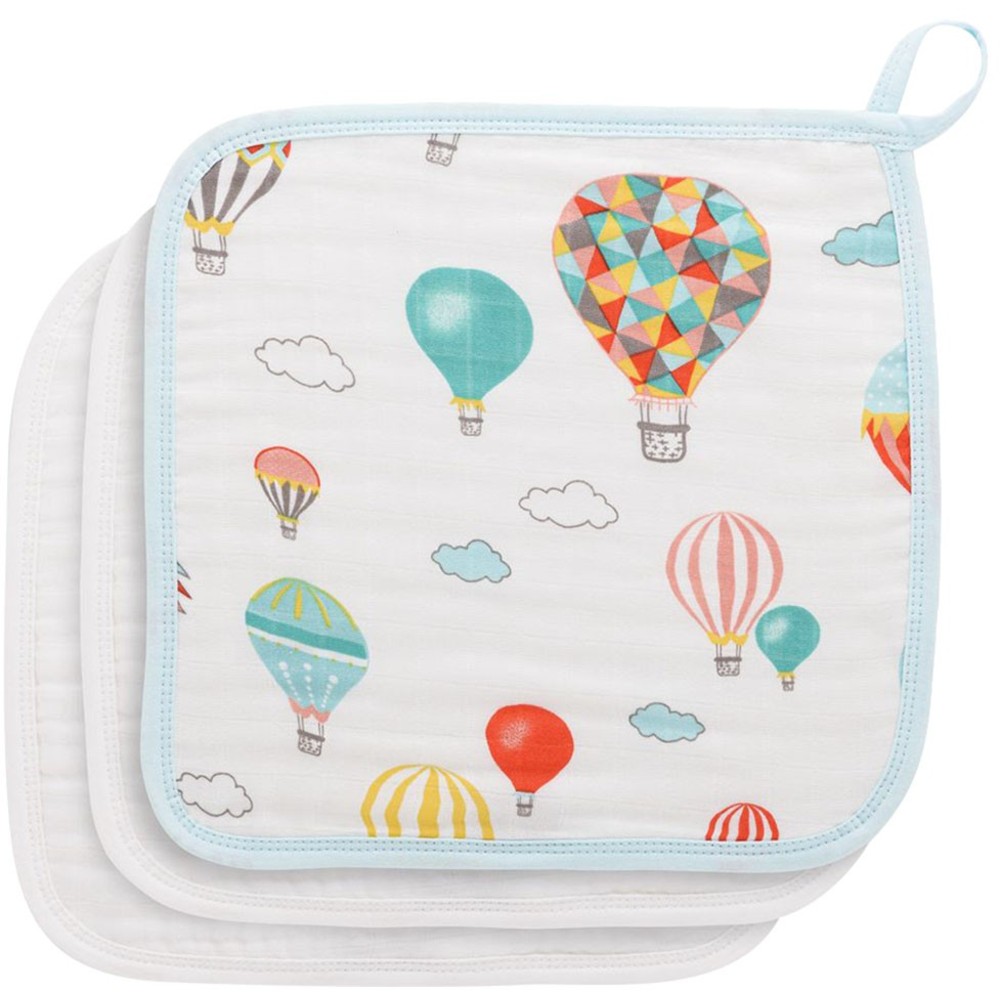 Anvi Baby - Personalized Face Cloth - Balloons - 3 Pc Set