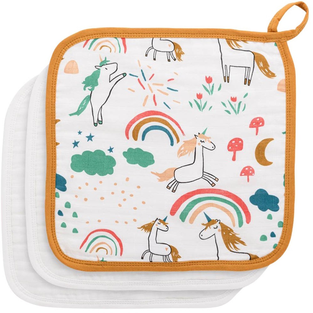 Anvi Baby - Personalized Face Cloth - Unicorn - 3 Pc Set