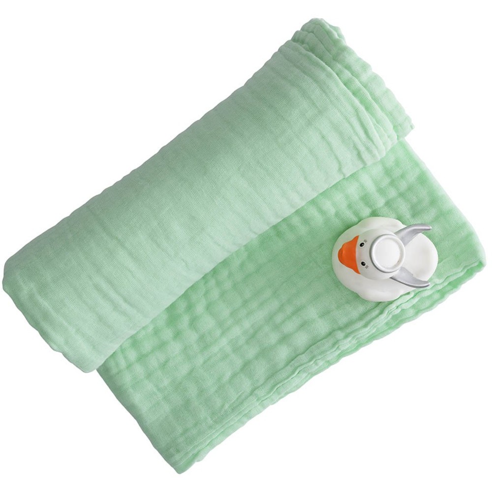 Anvi Baby - Personalized Organic 6 Layered Muslin Bath Towel - Green Acres