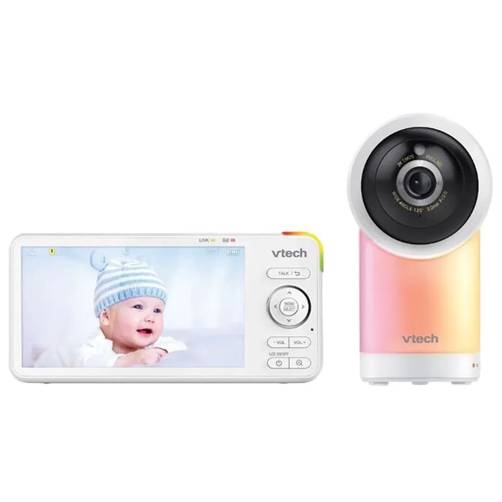 Vtech - 5-inch Smart WiFi HD Pan & Tilt Baby Monitor - White