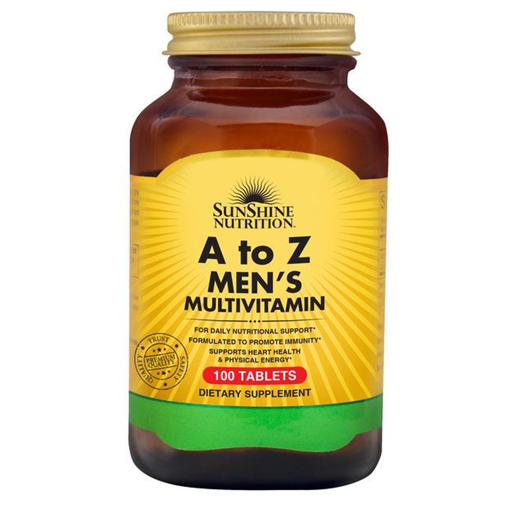 Sunshine Nutrition - A To Z Men's Multivitamin Supplement Tablets - 100's
