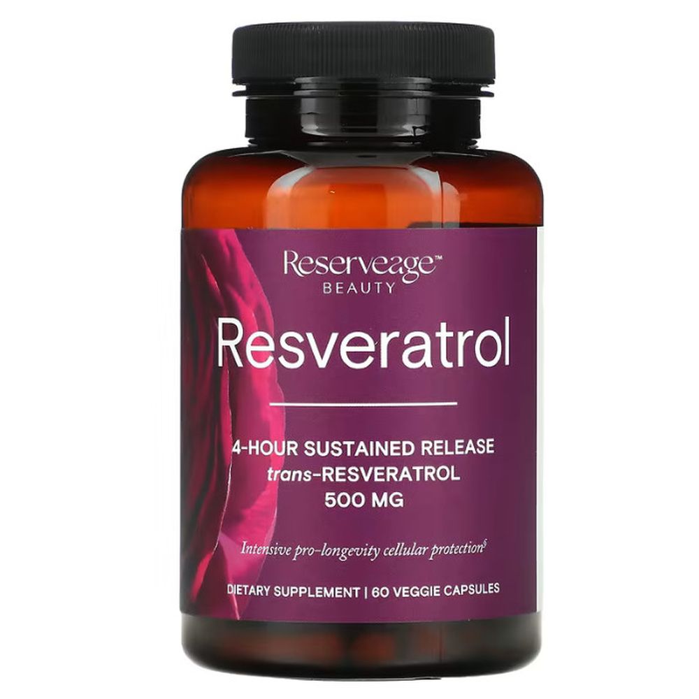 Reserveage - Resveratrol 500 mg Dietary Supplement Veggie Capsules - 30's