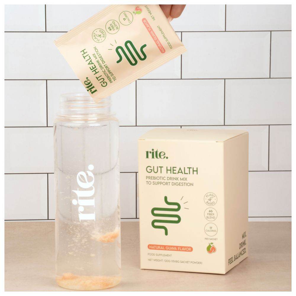 Rite - Gut Health Prebiotic Drink Mix Sachet - 15 x 8g - Guava Flavour