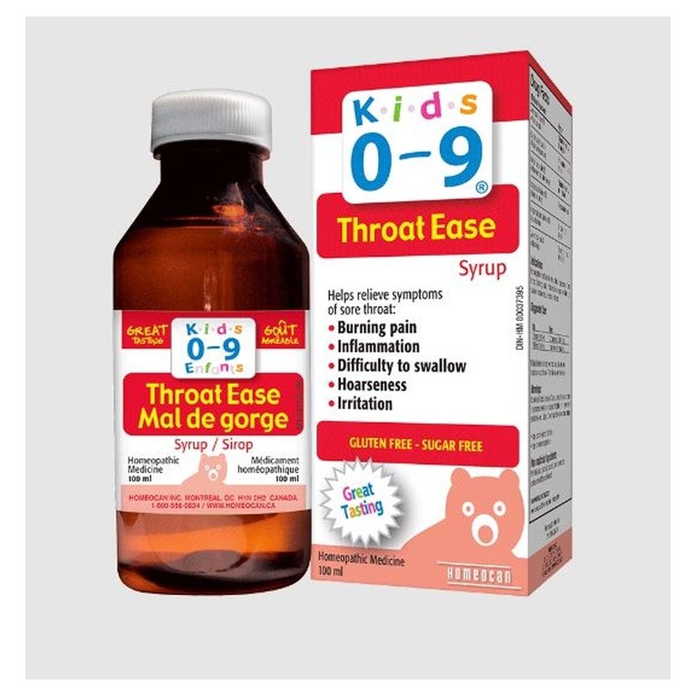 Homeocan - Kids' Throat Ease Homeopathic Syrup - 100 ml