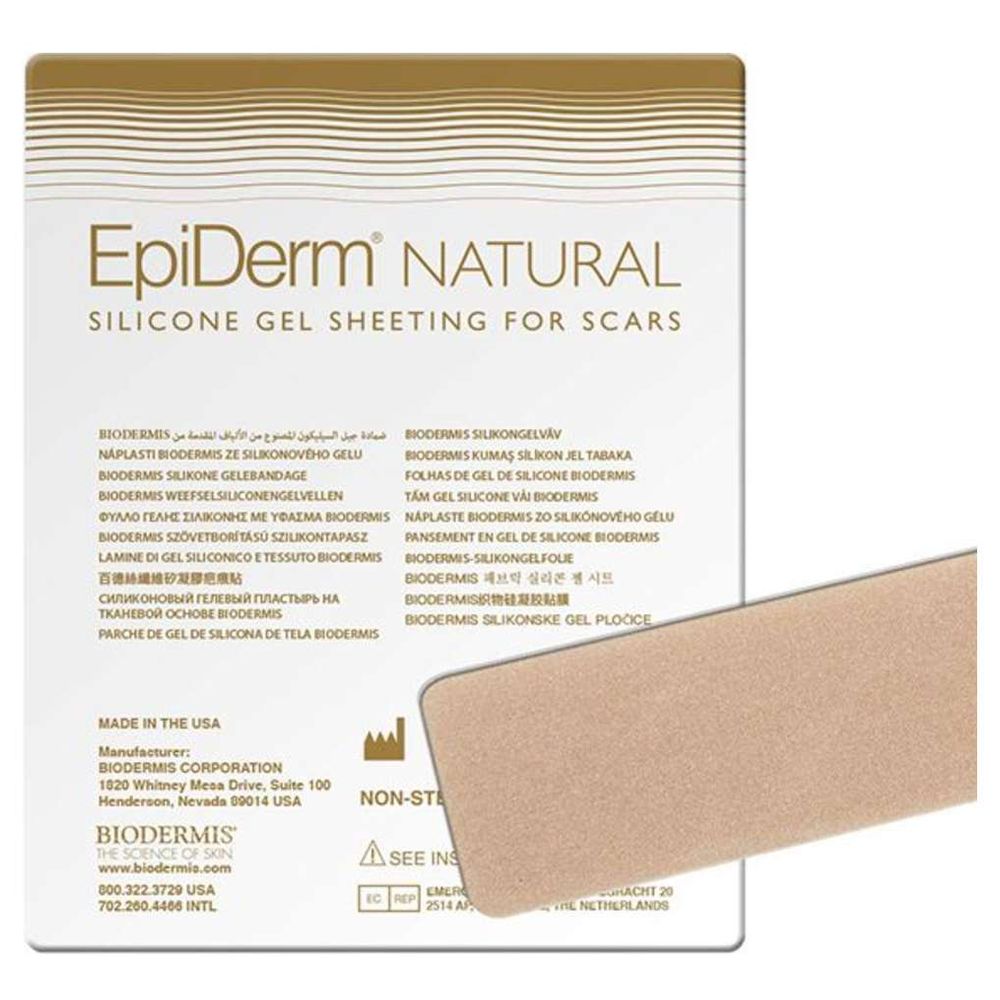 Bioderms - Epiderm Silicone Gel Scar Strip - Natural - 1 Pc