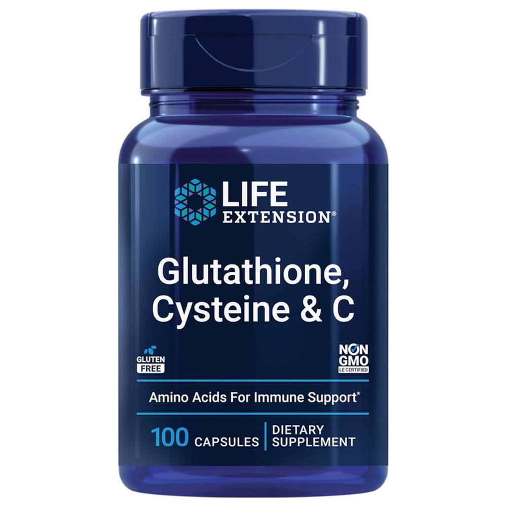Life Extension - Glutathione with Vitamin C, Liver Support & Detox - 100 Veg Caps
