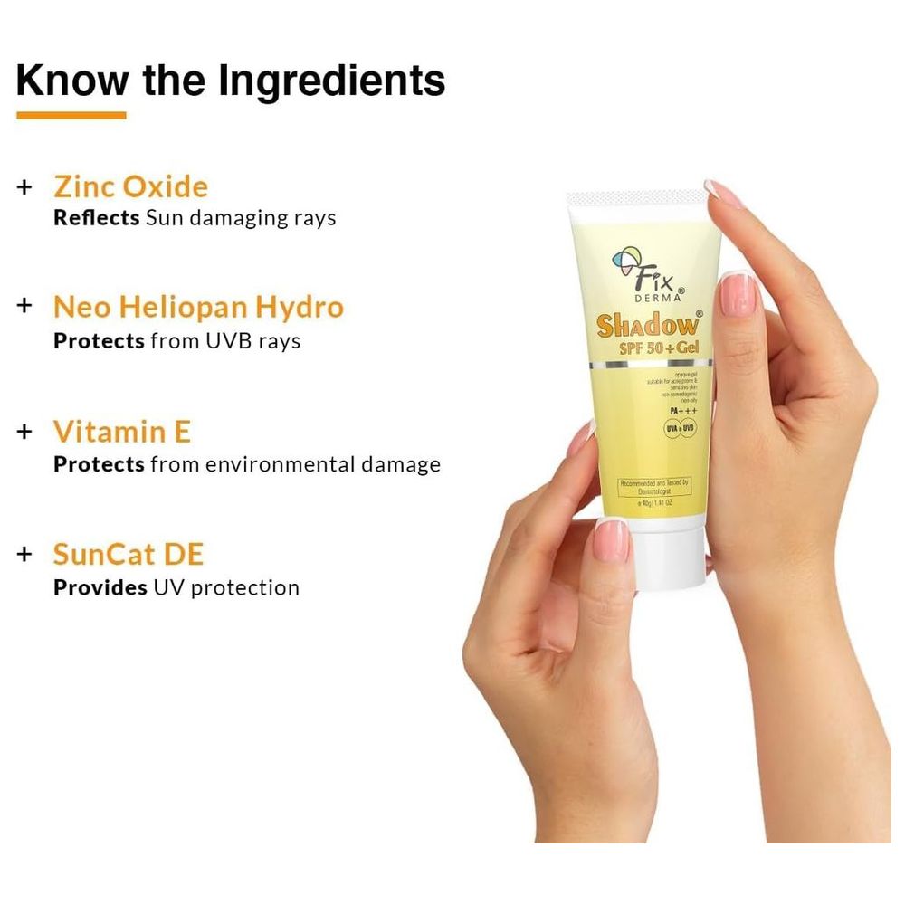 Fixderma - SPF 50 Plus Shadow Sunscreen Gel - 40 gm