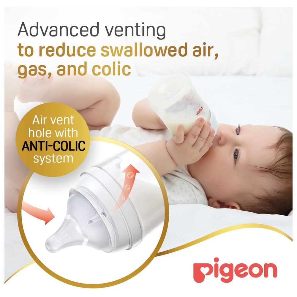 Pigeon - Softouch Wide Neck Nipples - Clear - LL - Pack of 2