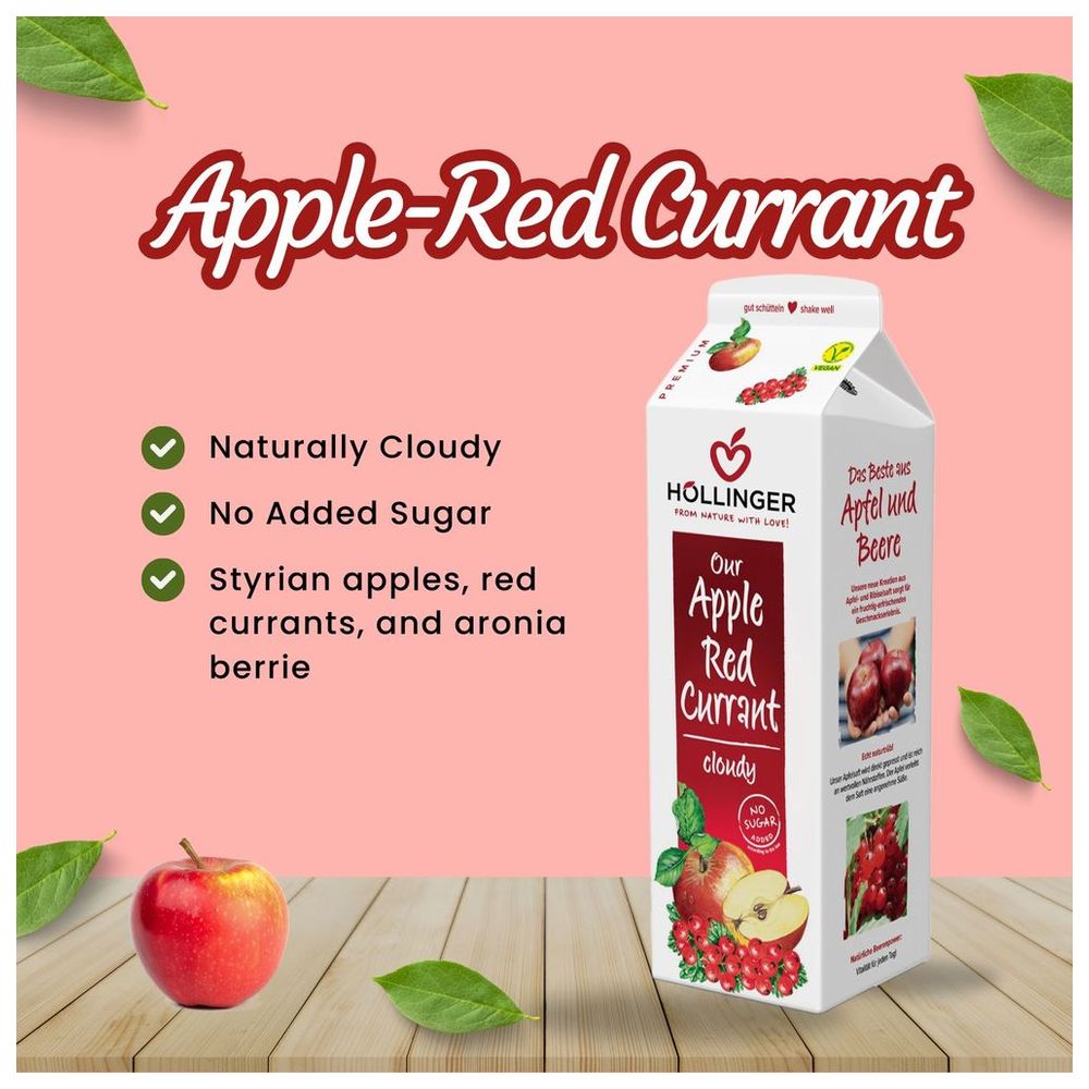 Hollinger - No Added Sugar Apple Red Currant Juice - 1 L