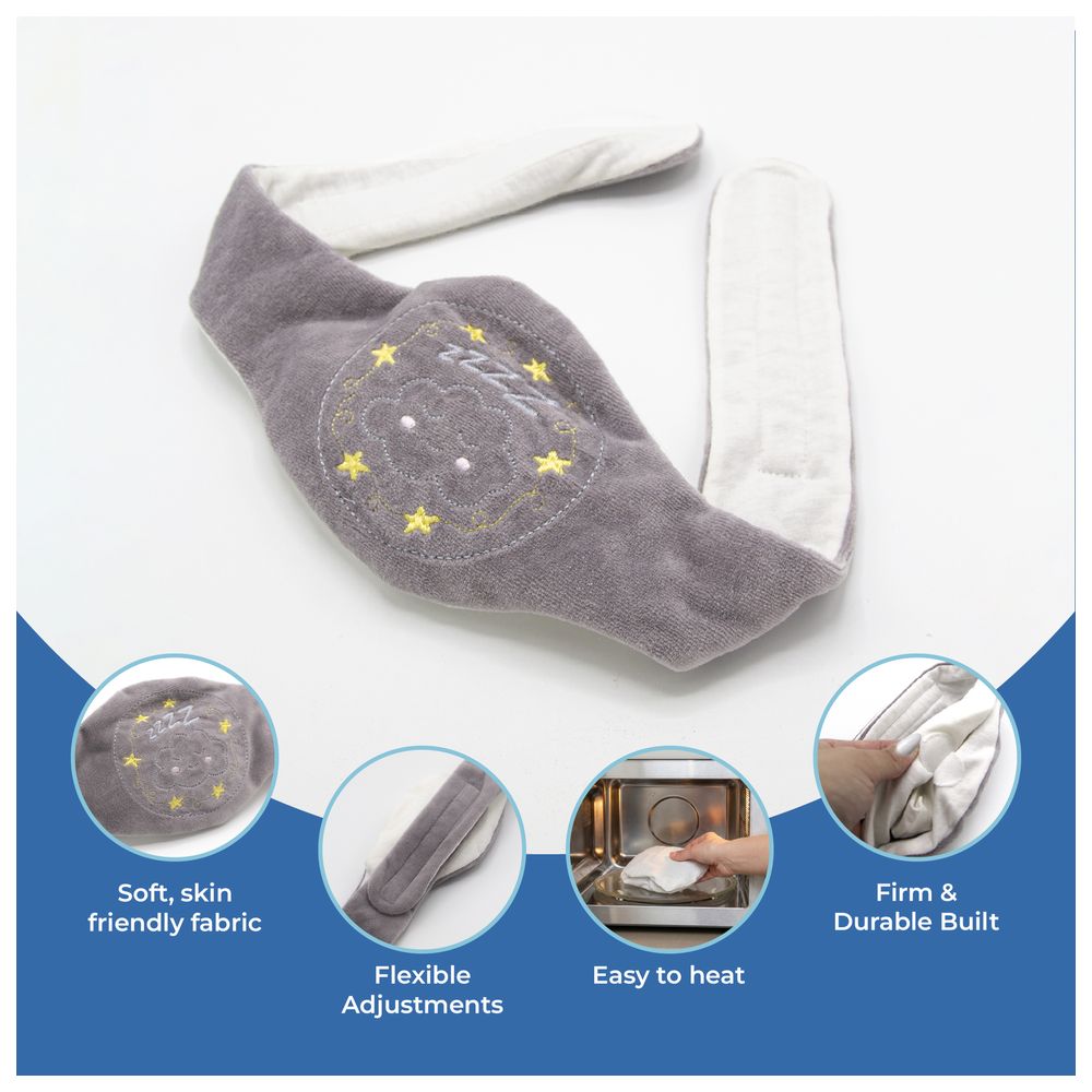 Babyjem - Baby Colic Relief Belt with Natural Cherry Seeds - Grey