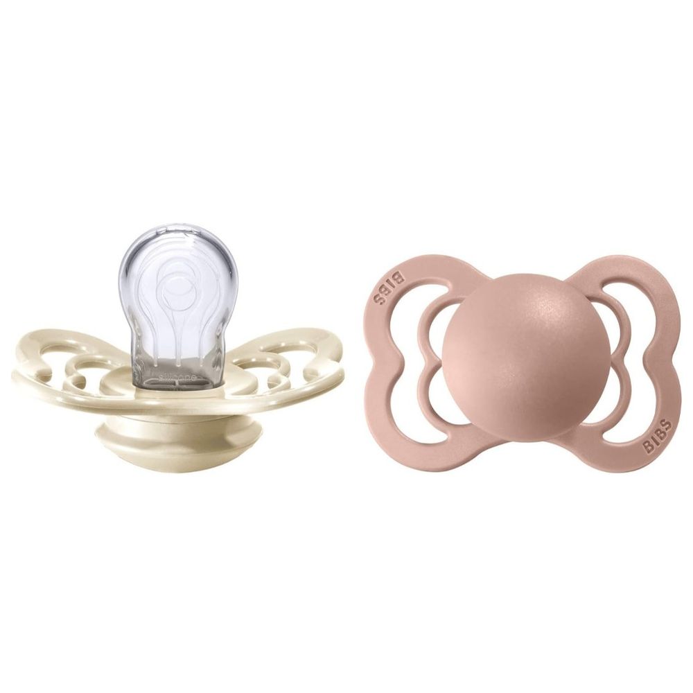 Bibs - Supreme S1 Pacifiers - Pack of 2 - Ivory/Blush