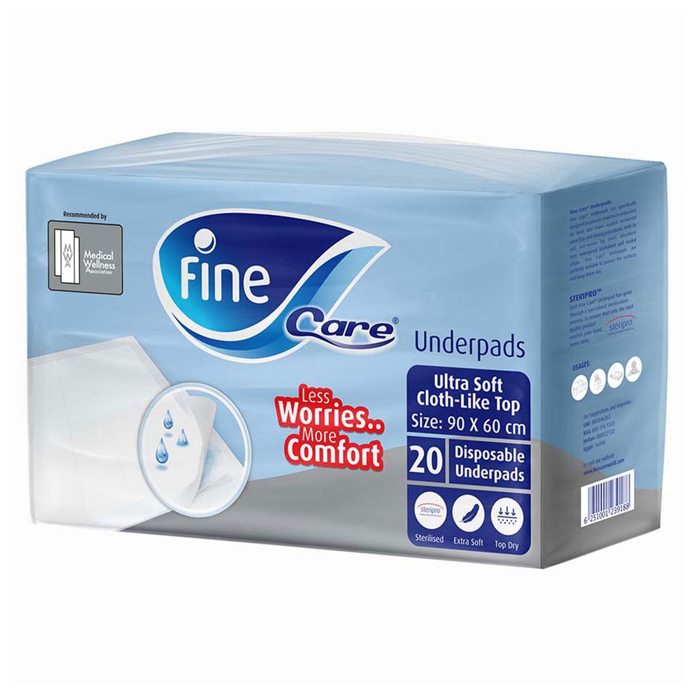 Fine Care Disposable Underpads 60 x 90cm Pack Of 20