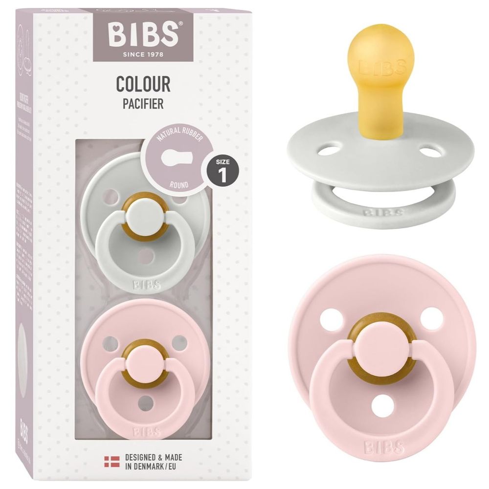 Bibs - Pacifier Size 1 - 0-6M - Pack of 2 - Haze / Blossom