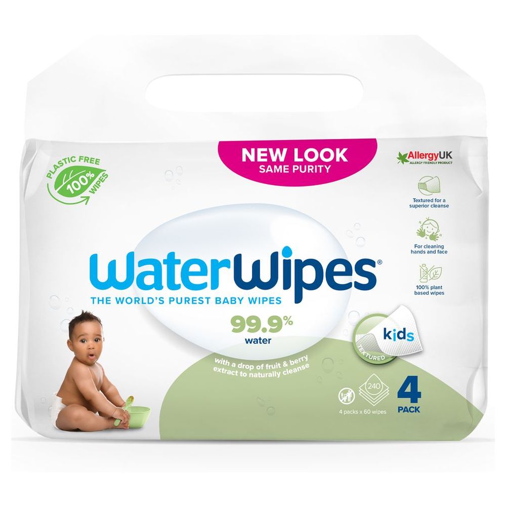 Waterwipes - Plastic Free Baby & Toddler Wet Wipes - 240pcs