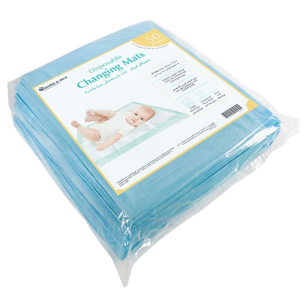 Bumble Bird Disposable Changing Mat 50 pcs - Blue