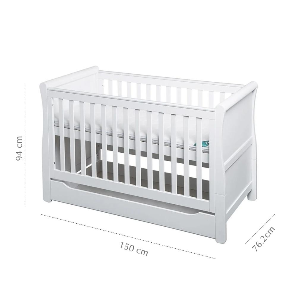 Bumble & Bird - Sully 4-in-1 Convertible Crib with Drawer - White