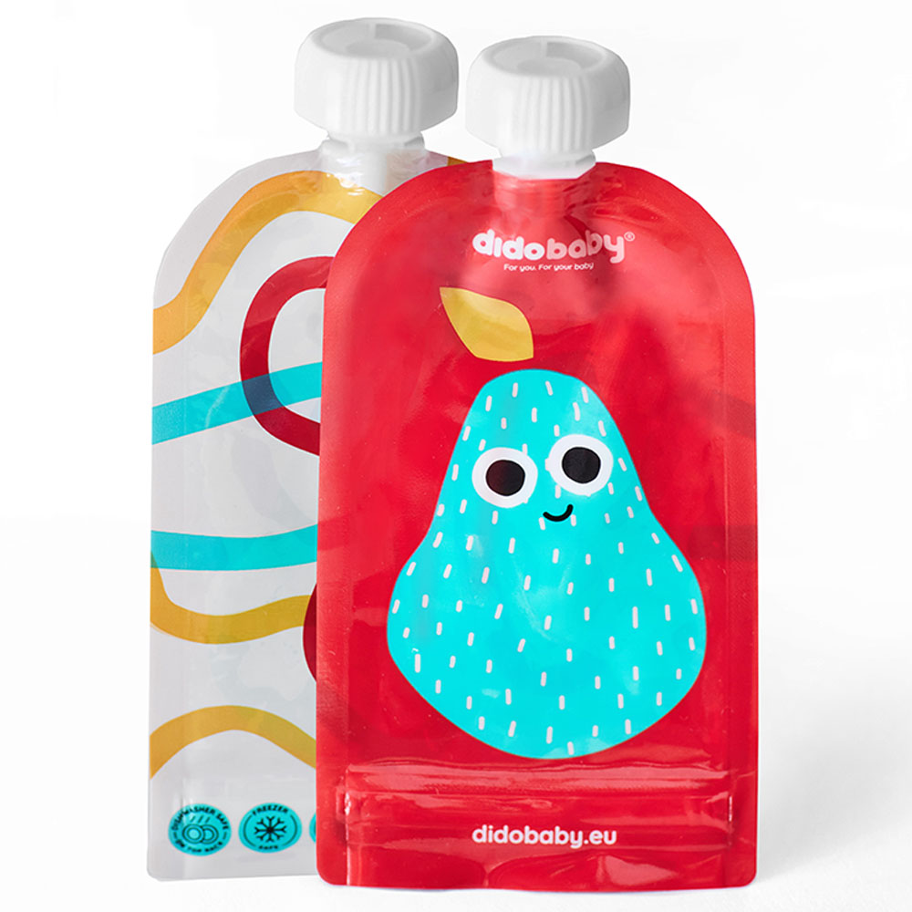 Didobaby Reusable Food Pouch - Fruits - 100 ml - Pack of 6