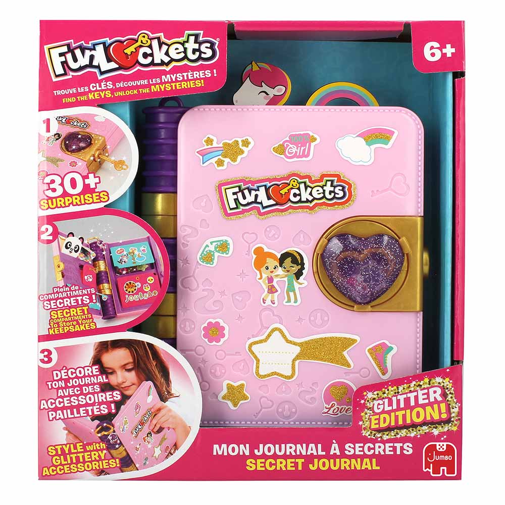 Fun Lockets - Secret Journal - Glitter Edition - 30+ Pcs