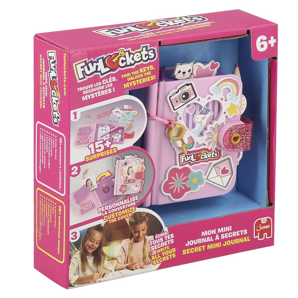 Fun Lockets - Secret Mini Journal - Pink - 15+ Pcs