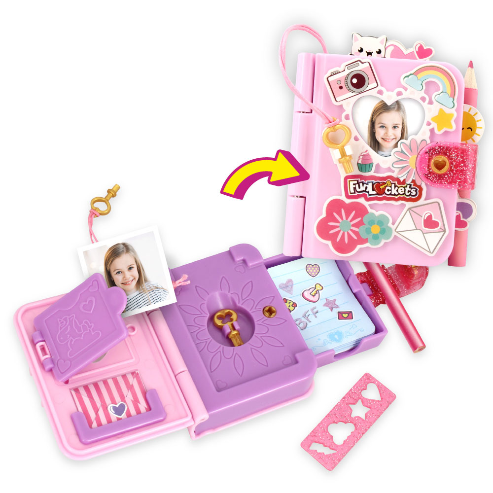 Fun Lockets - Secret Mini Journal - Pink - 15+ Pcs