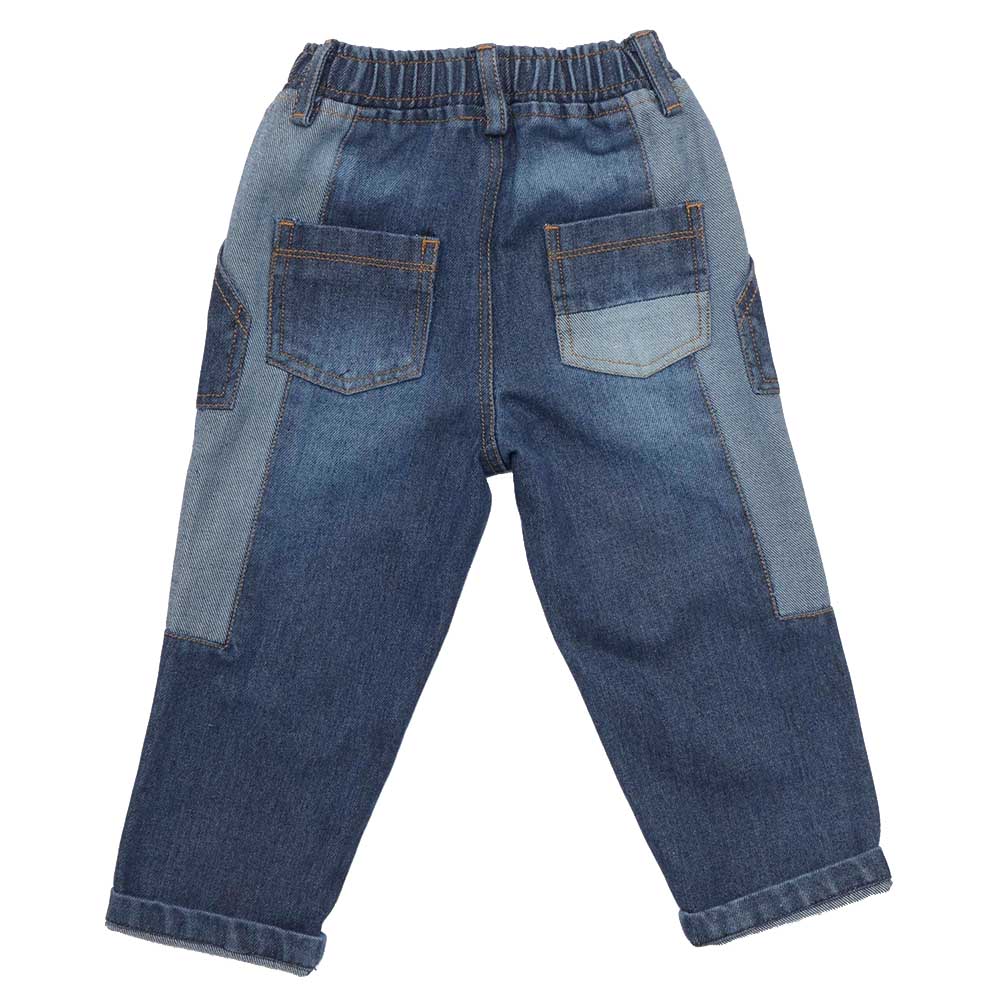 Little Kangaroos - Boy Elasticated Denim Jeans - Dark Blue