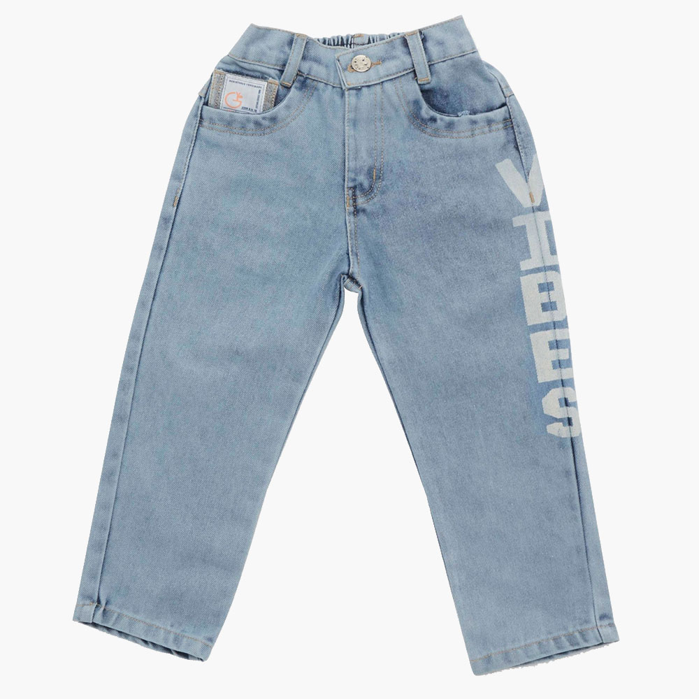 Little Kangaroos - Boy Semi Elastic Denim Jeans With Pockets - Light Blue