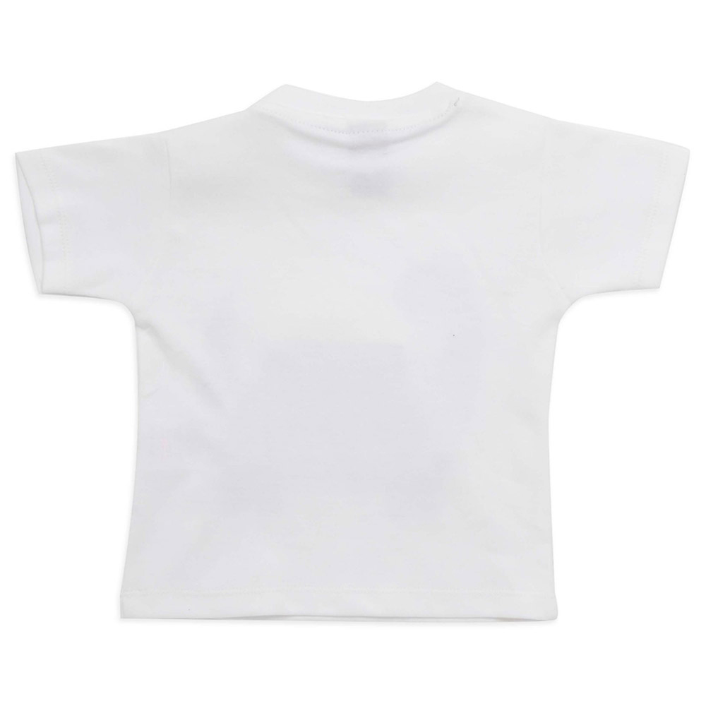 Little Kangaroos - Baby Boy Dino Round Neck T-Shirt - White