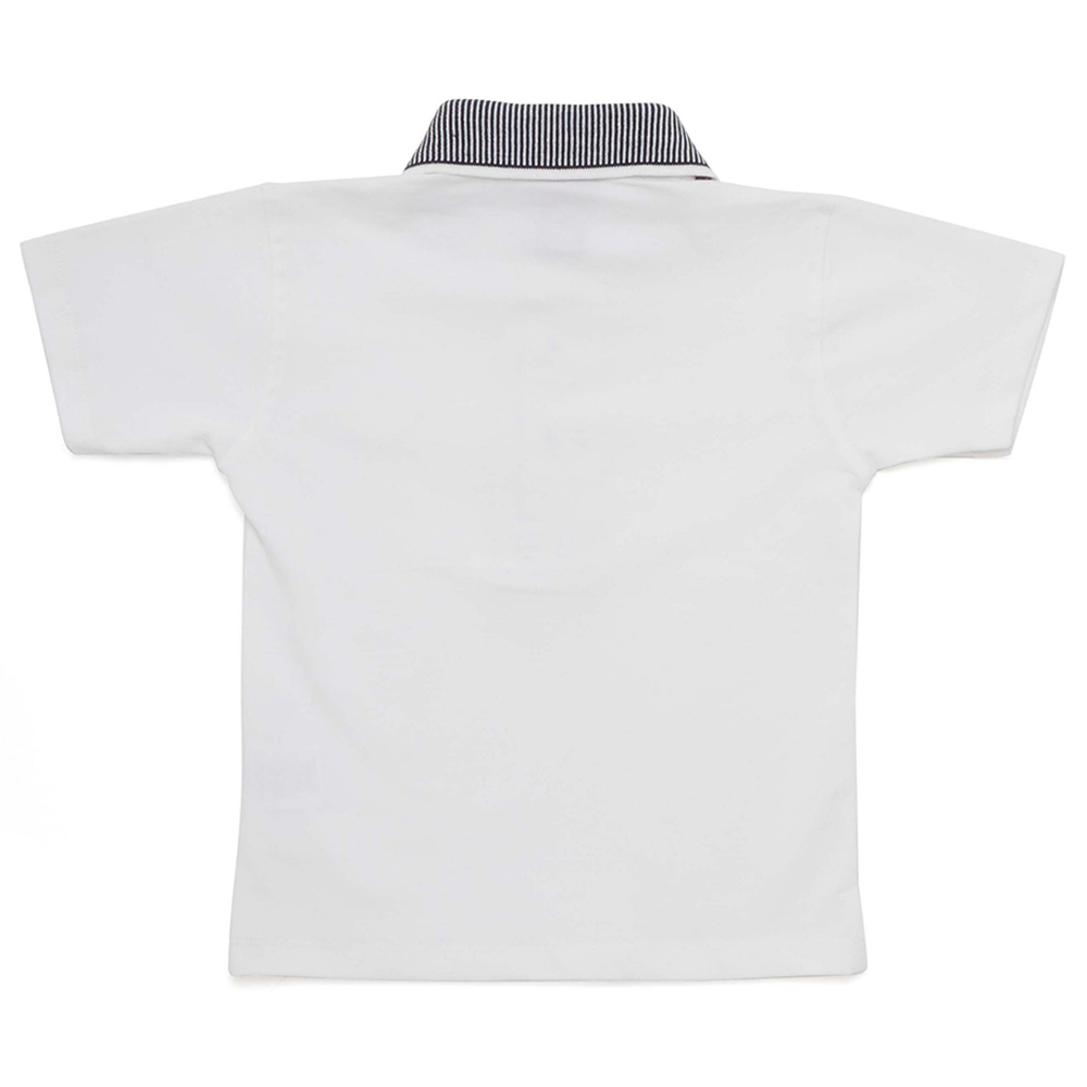 Little Kangaroos - Boy Half Sleeve Polo T-Shirt - White