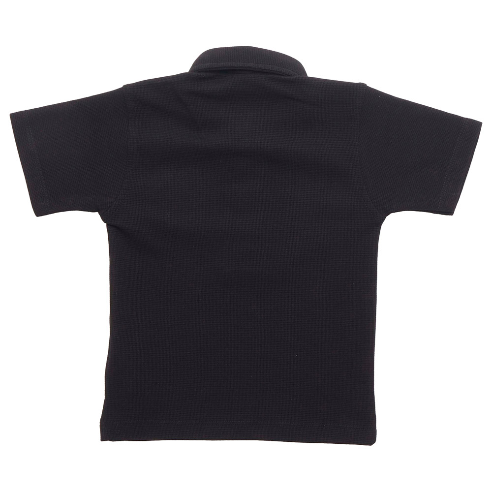 Little Kangaroos - Boy Collar Neck Half Sleeve Polo T-Shirt - Black